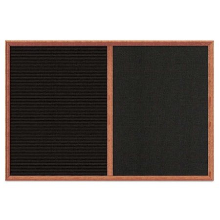 United Visual Products Enclosed Corkboard, 1 Door, 48"x36", 4" Fra UV3423-BRONZE-BUFF